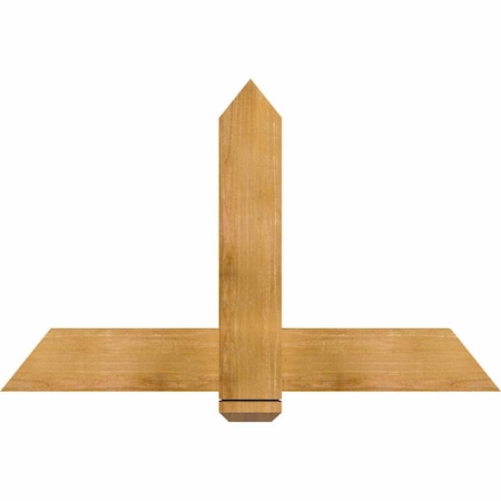 Ekena Millwork Eugene Rough Sawn Timber Gable Bracket, Western Red Cedar, 48"W x 30"H x 2"D x 6"F, 15/12 Pitch GBW048X30X0206EUG00RWR